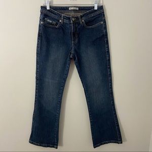 Lee Women’s Midrise Bootcut Jeans Size 6 Petite Dark Wash Stretch Denim